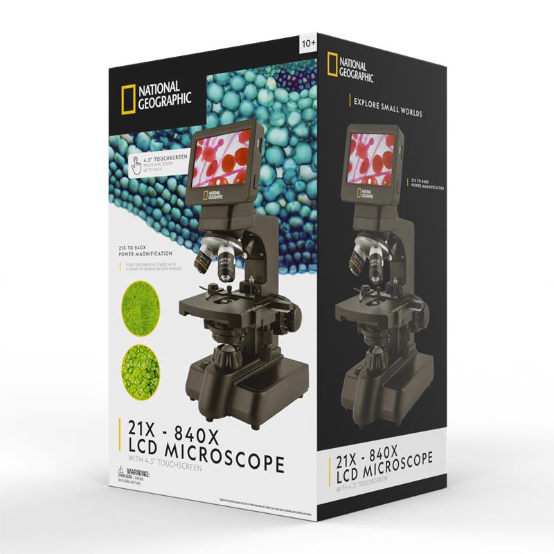 21x-840x Digital Microscope with 4.3-inch LCD Touchscreen and Integrated Camera