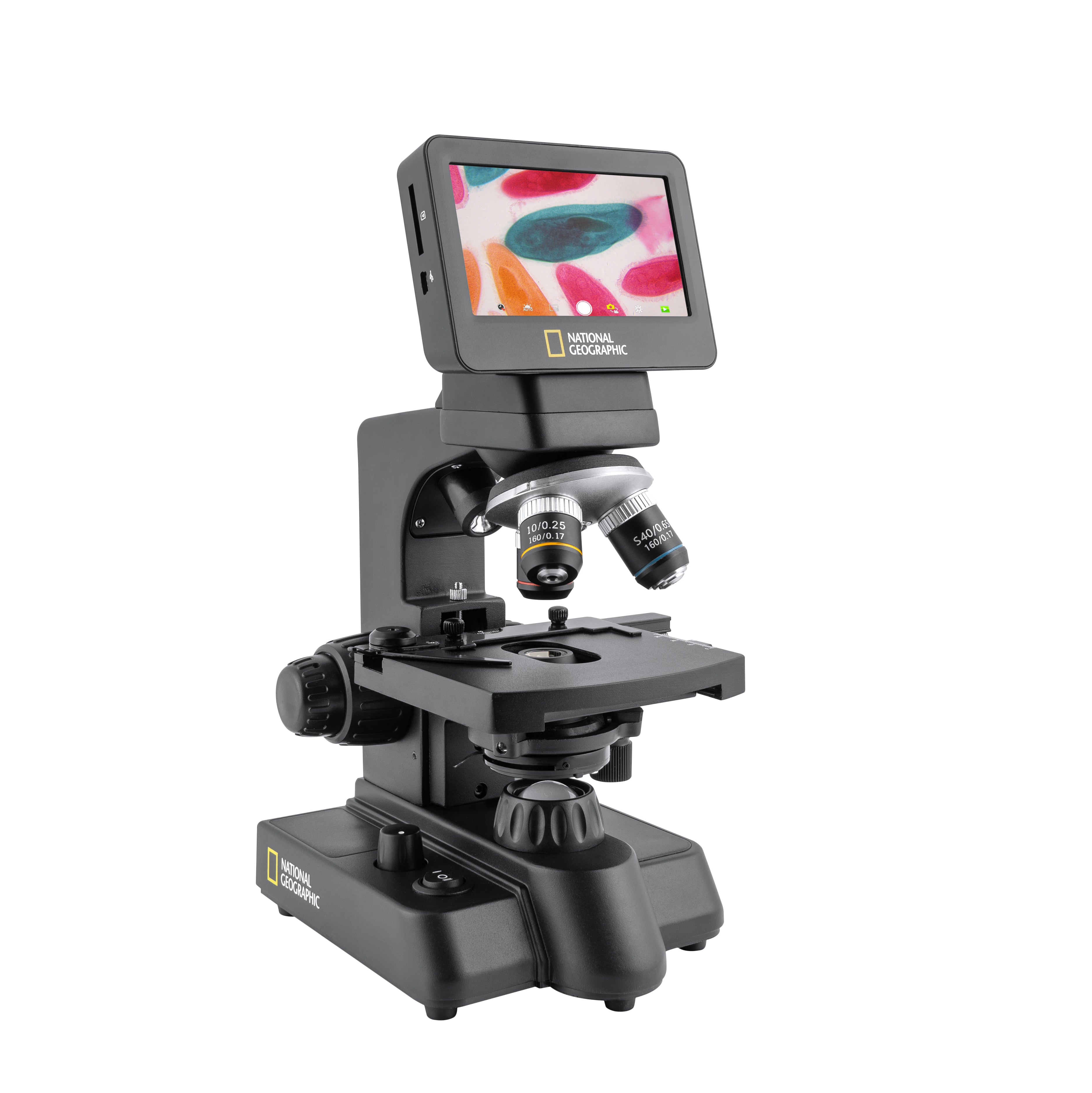21x-840x Digital Microscope with 4.3-inch LCD Touchscreen and Integrated Camera